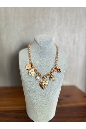 گردنبند جواهر نباتی زنانه روکش طلا Home - کد 925054884