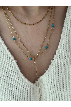 گردنبند استیل ( فولاد ) زرد استیل (فولاد) Hoop jewelery - کد 925053272