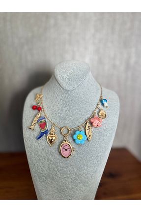 گردنبند جواهر طلائی زنانه روکش طلا Home - کد 925055730