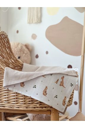 پتوی کودک و نوزاد بژ پنبه ای MİLNA BABY&KİDS - کد 764663808
