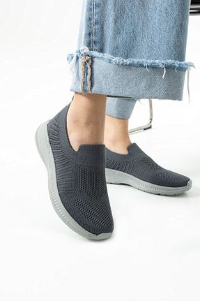 کفش اسنیکر طوسی زنانه بدون بند AlbiShoes - کد 925062427