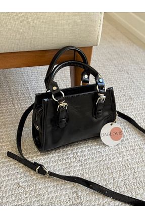 کیف دوشی مشکی زنانه چرم مصنوعی BAGLOVİS - کد 925067708