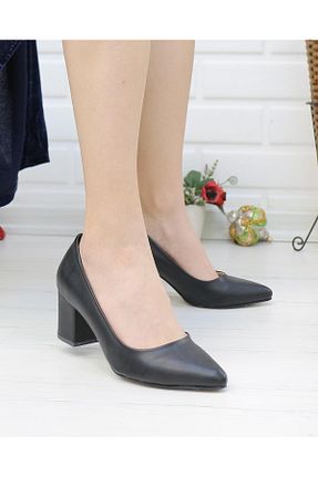 کفش پاشنه بلند کلاسیک مشکی زنانه چرم Nesil Shoes - کد 264227074