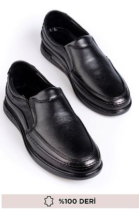 کفش کلاسیک مشکی مردانه چرم خالص maximoda - کد 925078838