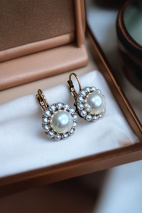 گوشواره جواهر مروارید FAYRA ACCESSORIES - کد 925078019