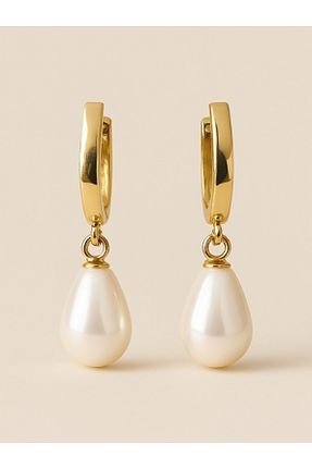 گوشواره مروارید طلائی bymissmücevherat - کد 829428672