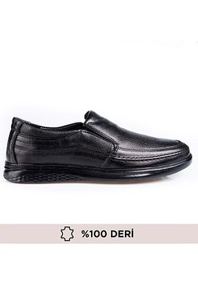 کفش کلاسیک مشکی مردانه چرم خالص depderi - کد 925078567