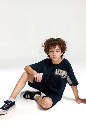 ست بالاتنه و پائین تنه سرمه ای بچه گانه بافتنی U.S. Polo Assn. - کد 925730477
