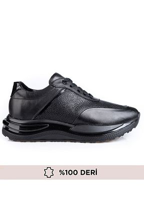 کفش کژوال مشکی مردانه چرم خالص depderi - کد 925086845