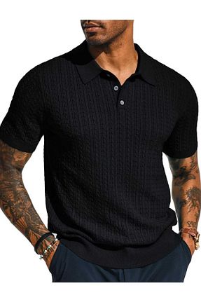 تیشرت مشکی مردانه اسلیم فیت youknitwear you - کد 925084786