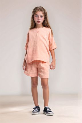 ست بالاتنه و پائین تنه نارنجی بچه گانه بافتنی U.S. Polo Assn. - کد 925731426