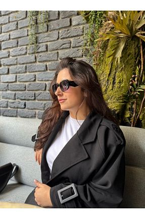 ترنچکت مشکی زنانه پلی استر serayatilebutik - کد 925736220