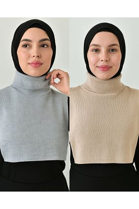 بادی حجاب بژ زنانه پنبه ای mirach - کد 830804683