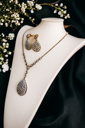 ست جواهر سفید زنانه 2 تایی FAYRA ACCESSORIES - کد 925092325