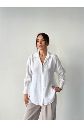 پیراهن سفید زنانه اورسایز Somut istanbul - کد 925101894