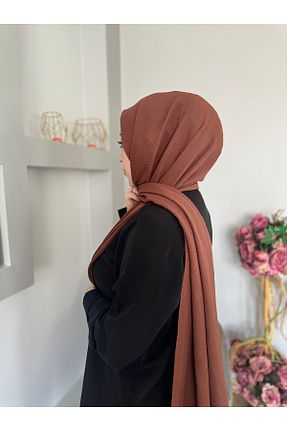 روسری قهوه ای پنبه ای MODANINPİRİ - کد 925123546