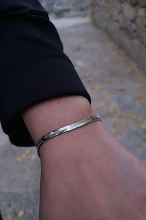 دستبند استیل (فولاد) طوسی زنانه استیل (فولاد) luxaria - کد 925115024