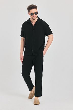 ست بالاتنه و پائین تنه مشکی مردانه بافتنی gm giyimarket - کد 925125344