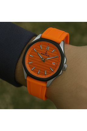 ساعت مچی نارنجی مردانه 45 میلی متر NAUTICAL - کد 917269117