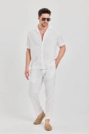 ست بالاتنه و پائین تنه سفید مردانه بافتنی gm giyimarket - کد 925125382