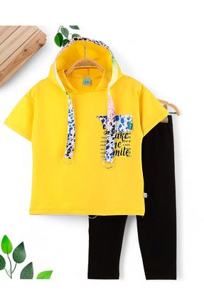 ست بالاتنه و پائین تنه زرد بچه گانه بافتنی VOY KİDS - کد 925736440