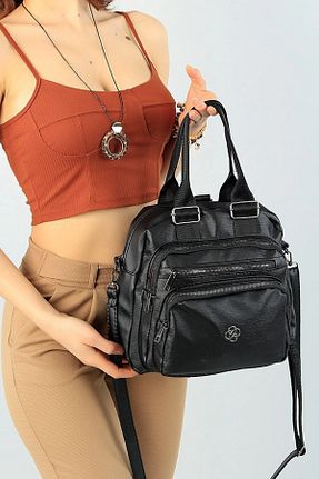 کیف دوشی مشکی زنانه چرم مصنوعی FHD BAGS - کد 899226774