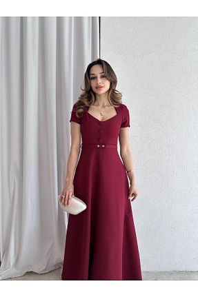 لباس زرشکی زنانه بافتنی Mooi Butik - کد 925132394