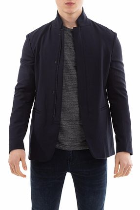 کت سرمه ای مردانه بدون جیب Emporio Armani - کد 83690164