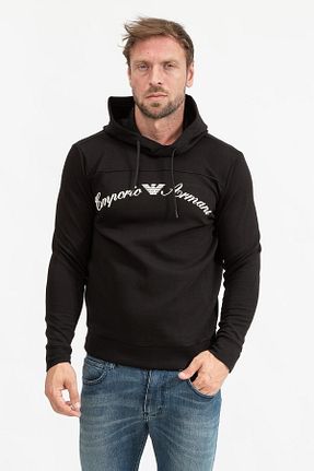 سوئیشرت مشکی مردانه ساده Emporio Armani - کد 126427125
