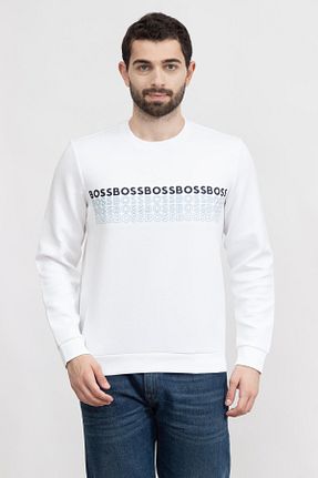 سوئیشرت سفید مردانه ساده BOSS - کد 873931509