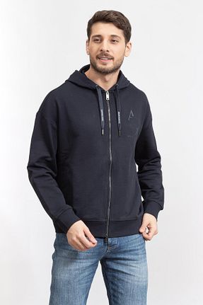 سوئیشرت سرمه ای مردانه کلاه دار Armani Exchange - کد 845585259