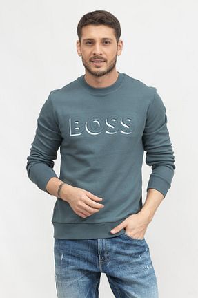 سوئیشرت آبی مردانه ساده BOSS - کد 873931560