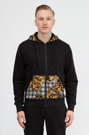 سوئیشرت مشکی مردانه ساده VERSACE JEANS COUTURE - کد 151850627