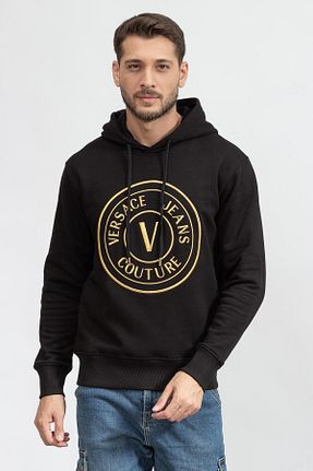 سوئیشرت مشکی مردانه ساده VERSACE JEANS COUTURE - کد 339470598