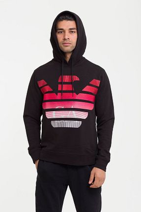 سوئیشرت مشکی مردانه چاپی Emporio Armani - کد 38367645