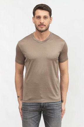 تیشرت سفید مردانه یقه دوچرخه Emporio Armani - کد 712600693