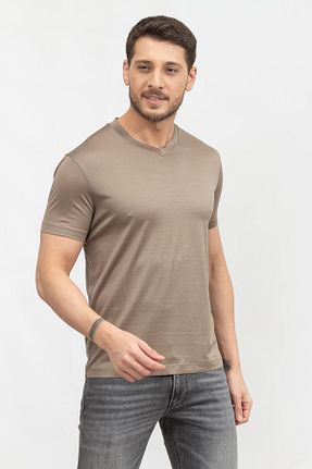تیشرت سفید مردانه یقه دوچرخه Emporio Armani - کد 712600693