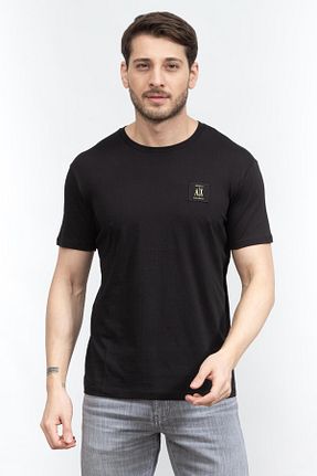 تیشرت مشکی مردانه یقه خدمه Armani Exchange - کد 825027419