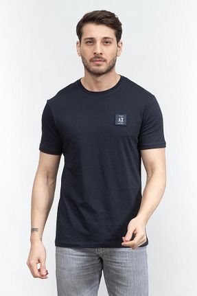 تیشرت سرمه ای مردانه یقه خدمه Armani Exchange - کد 825027373