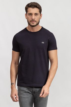 تیشرت سرمه ای مردانه یقه دوچرخه Tommy Hilfiger - کد 323949055