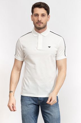تیشرت سفید مردانه یقه پولو Emporio Armani - کد 873705441