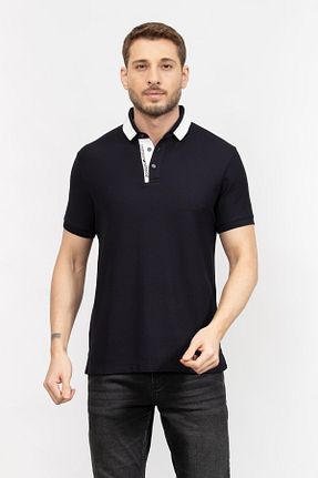 تیشرت سرمه ای مردانه یقه پولو Emporio Armani - کد 891440246