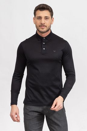 پولوشرت مشکی مردانه پنبه ای Emporio Armani - کد 639967424