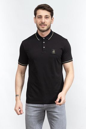 تیشرت مشکی مردانه یقه پولو Armani Exchange - کد 862500080