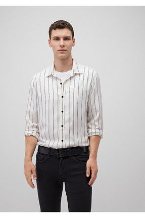 پیراهن سفید مردانه یقه ایستاده Mavi - کد 843536052