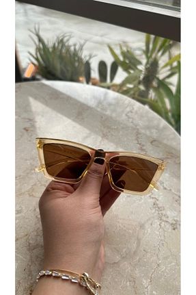 عینک آفتابی قهوه ای زنانه UV400 Selebre Aksesuar - کد 925227598