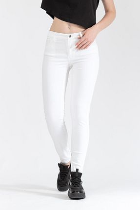 شلوار جین سفید زنانه پاچه تنگ Armani Exchange - کد 122953582