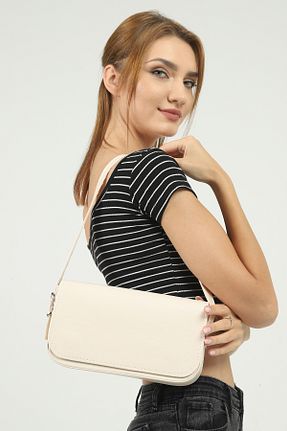 کیف دوشی بژ زنانه چرم مصنوعی Shaka - کد 107402289