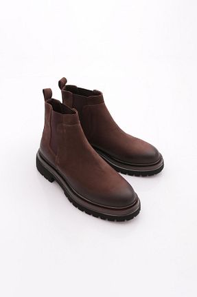 بوت / نیم بوت قهوه ای مردانه چرم خالص Dgn - کد 925237595
