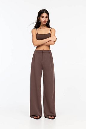 شلوار قهوه ای زنانه پلی استر Pull & Bear - کد 925252902